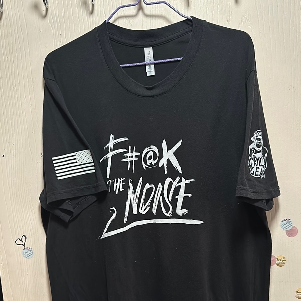 Vintage Volunteer Knitwear Graphic T-Shirt, Size XL, Black, Streetwear - Picture 4 of 16